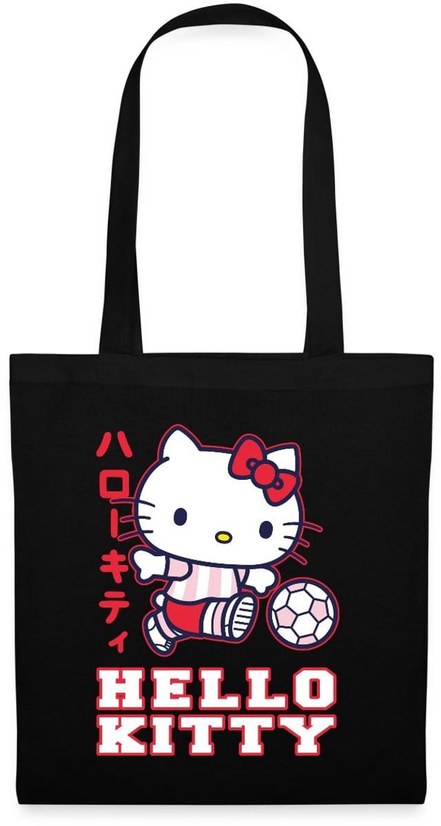 Hello Kitty Speelt Voetbal Tas Van Stof Schoudertas