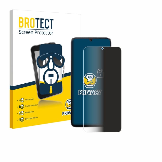 BROTECT - privacy screenprotector voor Cubot A40 - Folie Beschermfolie Blauwlichtfilter