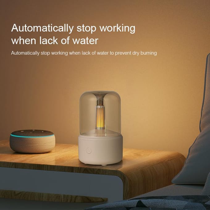 Draagbare Mini Aroma Diffuser USB Luchtbevochtiger Essentiële Olie Nachtlampje Koude Mist Maker Sproeier voor Thuis Cadeau wit