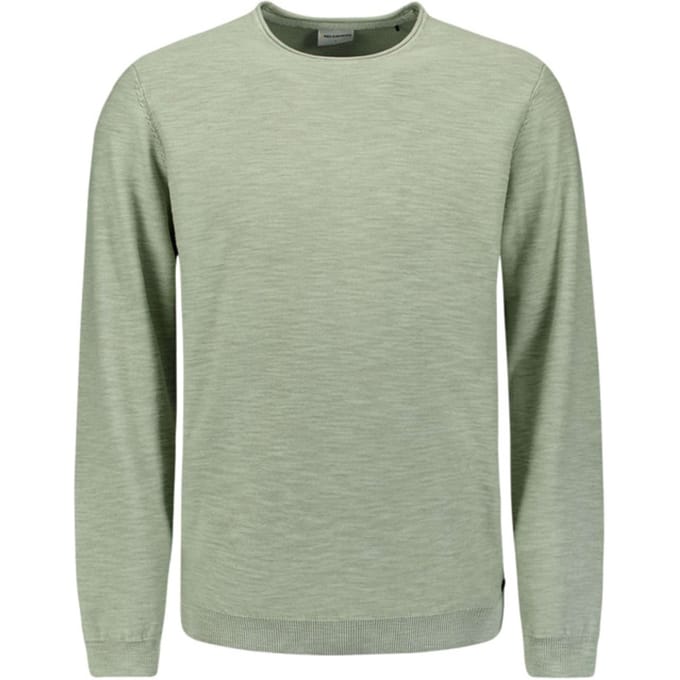 Sweater met ronde hals, geverfd en stone washed afwerking