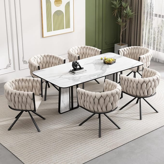 Modena Luxe Fluwelen Draaistoelen – - 5x71 cm - Novihome