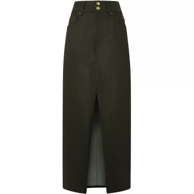 Pepe Jeans Coated Midi Rok Bruin XS Vrouw