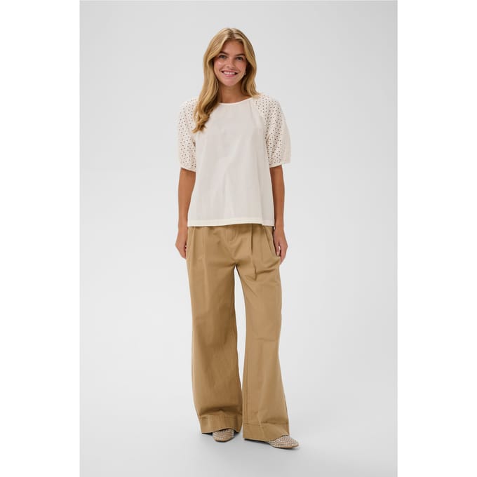 Saint Tropez PalaSZ SS Blouse Dames Blouse - Ice