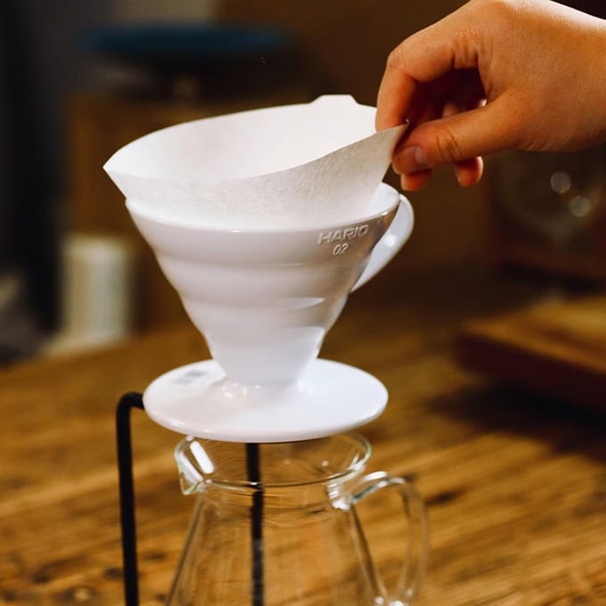 HARIO V60 Dripper - 02 Size - Kunststof - Wit