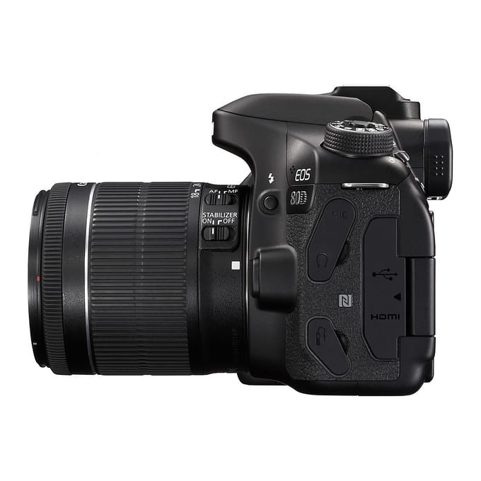 Canon EOS 80D Digitale Spiegelreflexcamera + EF-S 18-55mm f/3.5-5.6 IS STM Zoomlens zwart