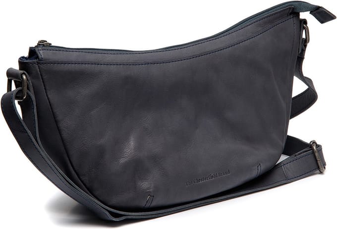 Chesterfield Clarita Washed Waxed Pull Up Schoudertas - Navy