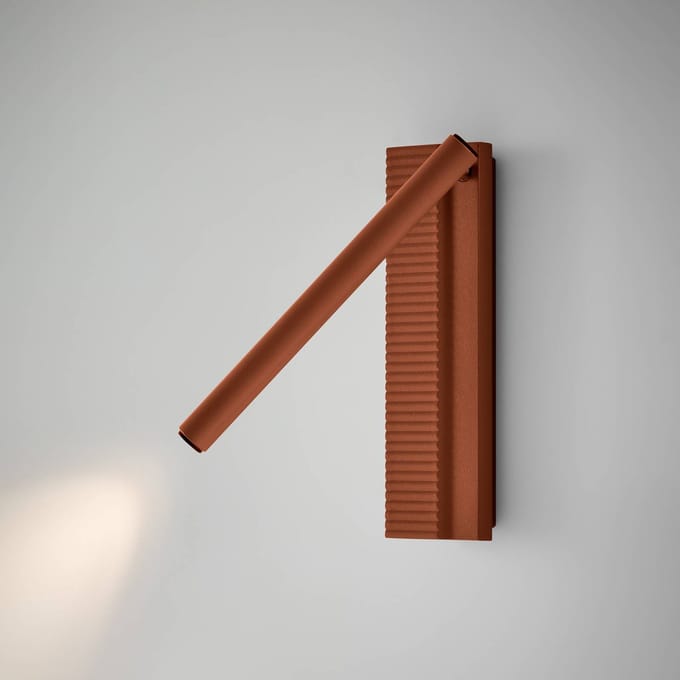 Bover LED wandlamp Arid A/03 terracotta, aluminium, 2.700 K