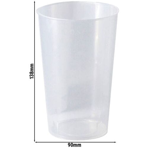 GGM Gastro (150 Stück) Mehrwegbecher - 500ml - Ø 90mm - Transparent