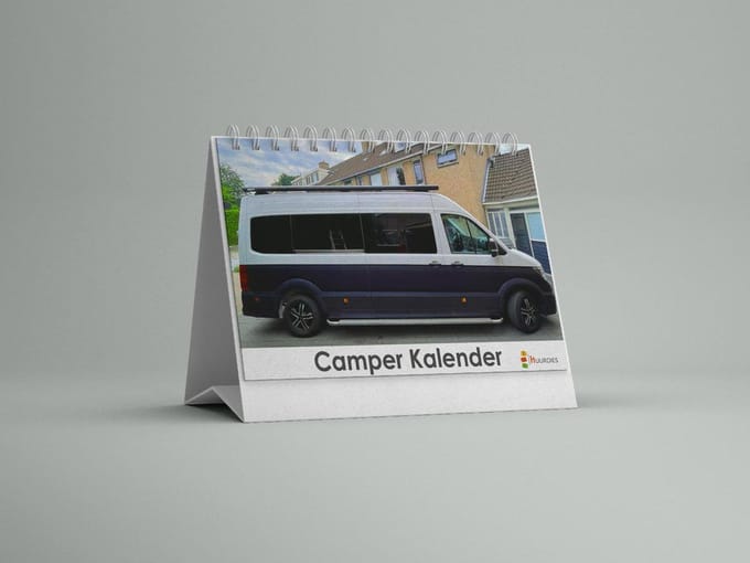 Camper Bureau-verjaardagskalender | Camper bureaukalender |Bureaukalender 20x12.5 cm