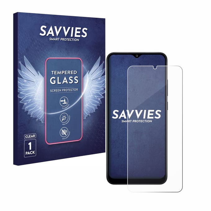 Savvies - Glas Screenprotector voor Samsung Galaxy A02s - Gehard Beschermglas 9H