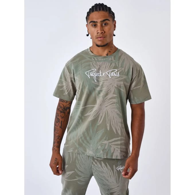 T-shirt met palmbladeren Project X Paris