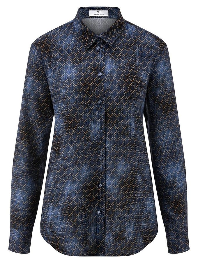 Lange blouse Van Peter Hahn blauw