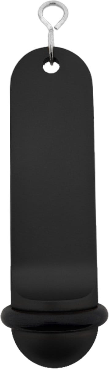 CombiCraft Blanco Big Classic Zwart Aluminium Hotel Sleutelhanger 105x30 mm - 5 Stuks