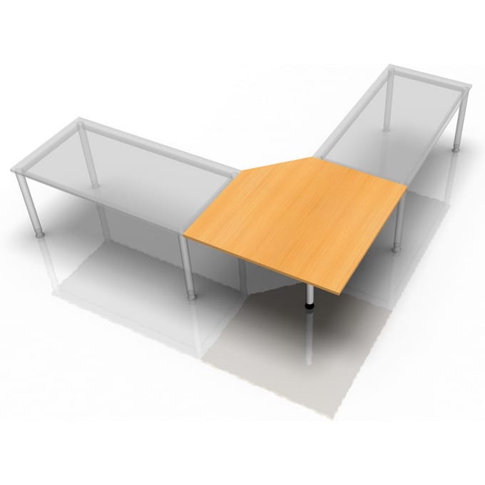 HT12 - trapeziumvormige plaat 120 x 120 Beuken