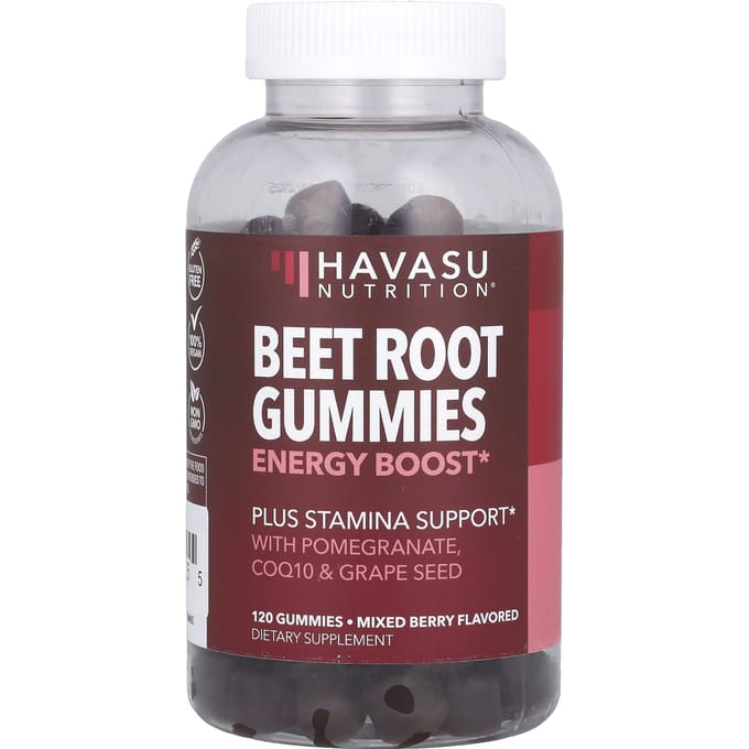 Havasu Nutrition, Rode Bieten Gummies, Gemengde Bessen, 120 Gummies