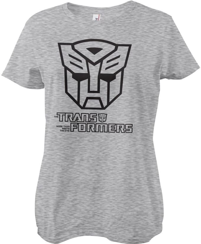 Transformers Autobots M'on'ot'on'e Girly Tee dames-T-shirt, heathergrijs