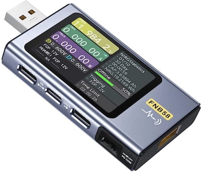 Digitale USB Tester voor Opladen en Capaciteitsmeting