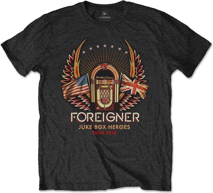 Foreigner - Eagle Heren Tshirt - 2XL - Zwart