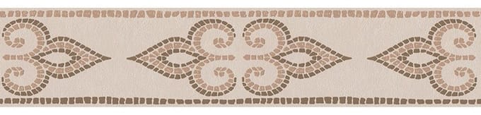 Behangrand zelfklevend creme bruin mozaikprint