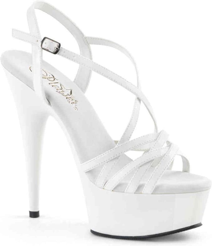 EU 39 = US 9 | DELIGHT-613 | 6 Heel, 1 3/4 PF Criss-Cross Strap Sandal