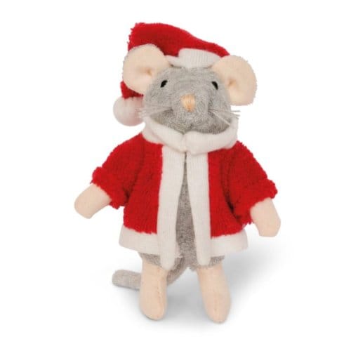 Het Muizenhuis knuffel Kerstman - pluche pop 12 cm - kerstcadeau.