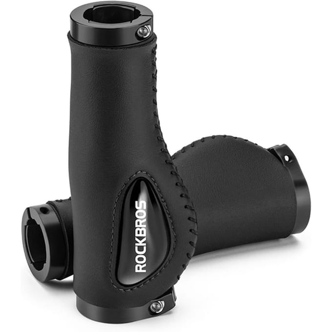 Rockbros 40720001001 Bike Grips Leather - Black