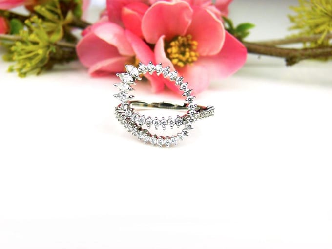 Wit gouden ring met diamant