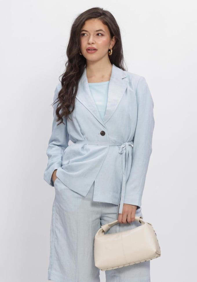 MSCH Copenhagen Mschgraciela Franciska Loose Blazer Blazers Dames - Lichtblauw - Maat M/L