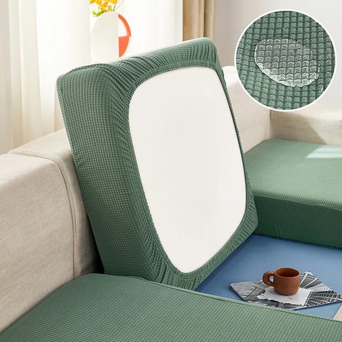 Waterdichte bankkussenhoes bankhoes hoge stretch bankstoel hoes meubelbeschermerhoezen voor woonkamer alle hoezen Plus Size (M)-1pc groen