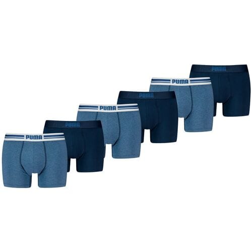 Puma Boxershorts Everyday Placed Logo - 6 pack - Donkerblauw - Heren Ondergoed - Maat M