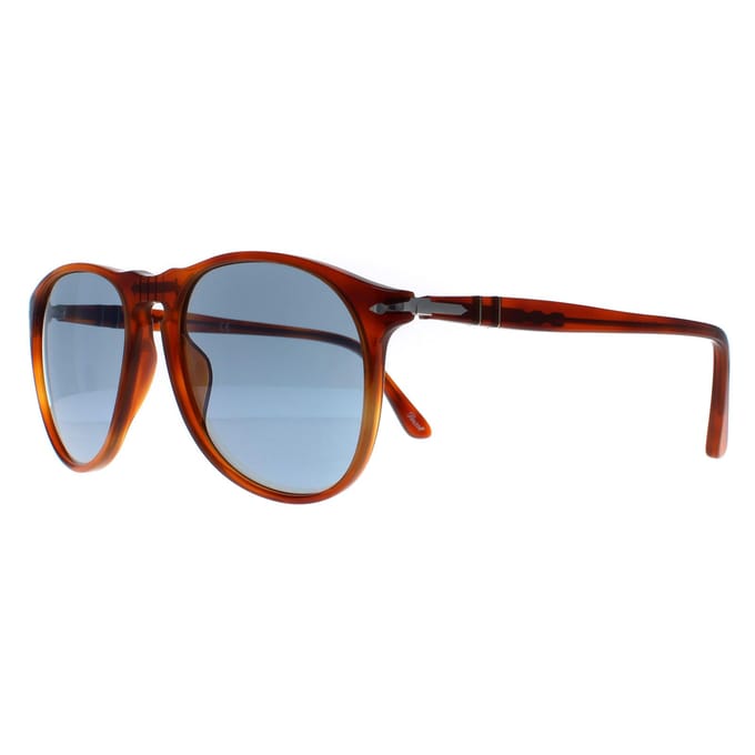 PERSOL Zonnebril 9649 96/56 Terrië Di Siena Schildpad Blauw