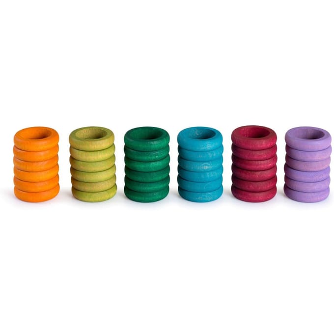 Grapat ringen 6 extra kleuren 36 stks 18 mnd+