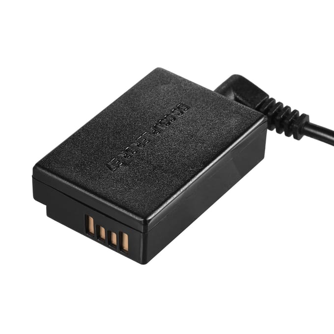 Andoer 5V USB naar LP-E17 Dummy Batterij DC Coupler Adapter Vervanging voor Canon EOS M3/M5/M6 zwart
