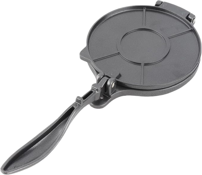 Tortilla Pers - Roti Maker - Snelle Maaltijden - Aluminium Legering - 16 cm - Zwart