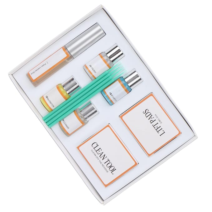 Professional Eyelash Perm Kit Long Lasting Eyelash Curling Perming Tools Set for Beauty Salon white