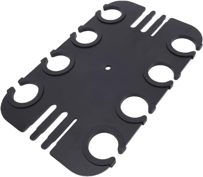 Microfoonhouder Lade - Muziek Accessoire - Opbergen Microfoons - Stalen Constructie - 36 Mm Diameter - Zwart