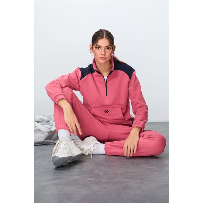 Kleurblok Fleece Trainingspak Set