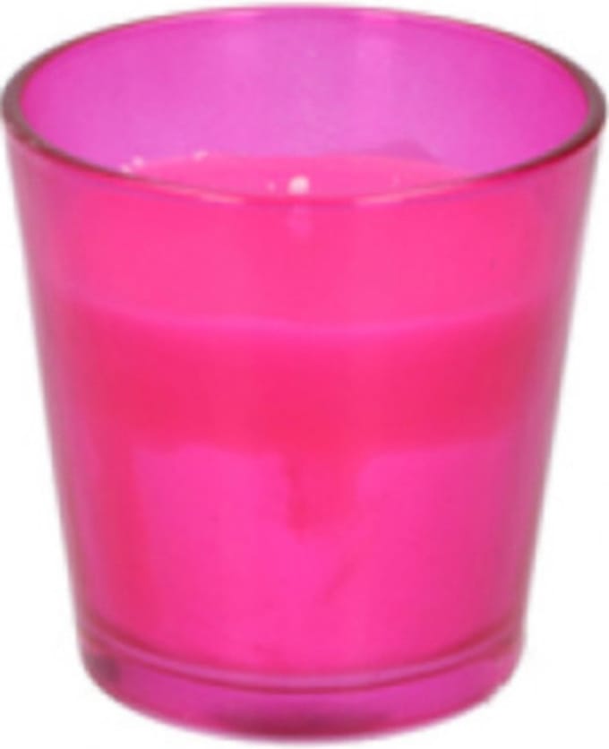 Citronella kaars in glazen pot Roze