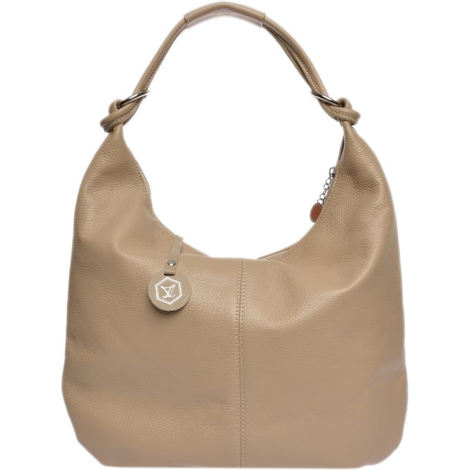 Luisa Vannini Beige Rundleer Tas