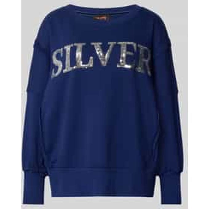 oversized sweatshirt van puur katoen model 'Wide Silver'