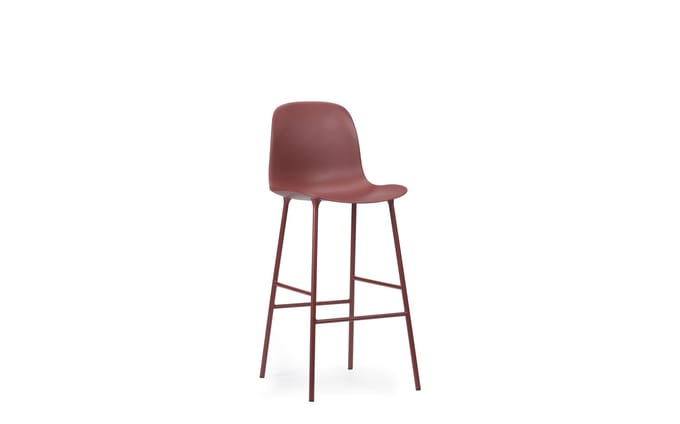 Normann Copenhagen Form Barstoel staal - rood - 75 cm