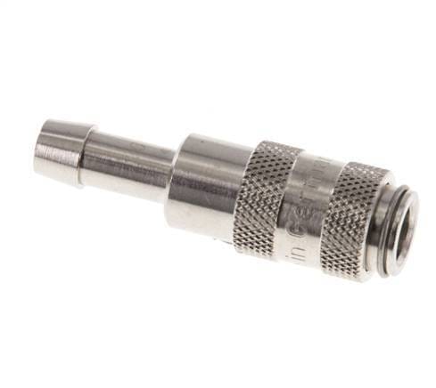 Vernikkeld Messing DN 2.7 (Micro) Luchtkoppeling Snelkoppeling 5 mm Slangpilaar