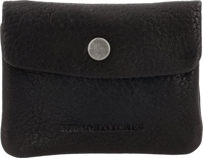 Hide & Stitches Earth Sleuteletui - Duurzaam Gelooid Leer - Leren Dames Tas - Zwart
