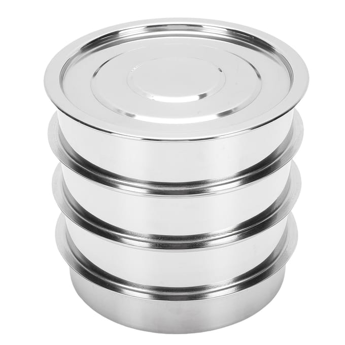 6,7 Inch Stapelbare Kiemset Roestvrij Staal Gaas Ontkiembak Spruitkweker met Deksel Basis voor Bonen Erwten Type 2