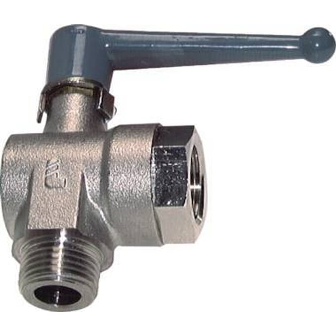 Buiten x binnendraad G/G 1 inch 2-Weg Haakse Kogelkraan Messing - BL2BN-MAN-MF-100