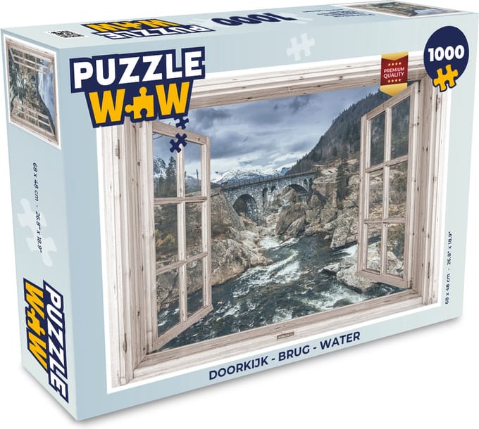 Puzzel Doorkijk - Brug - Water - Legpuzzel - Puzzel 1000 stukjes volwassenen