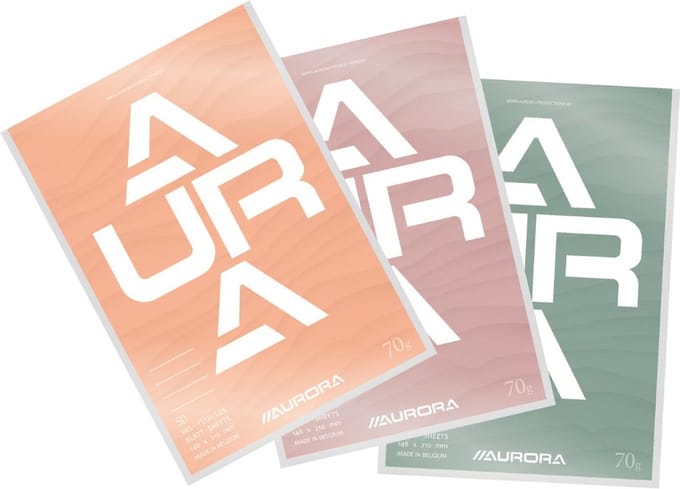 Aurora Notitieblok - 148 mm x 210 mm - A5 - 70 g - 50 Vel - 20 stuks