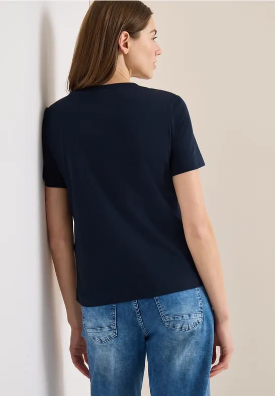Basic shirt met print aan de voorkant