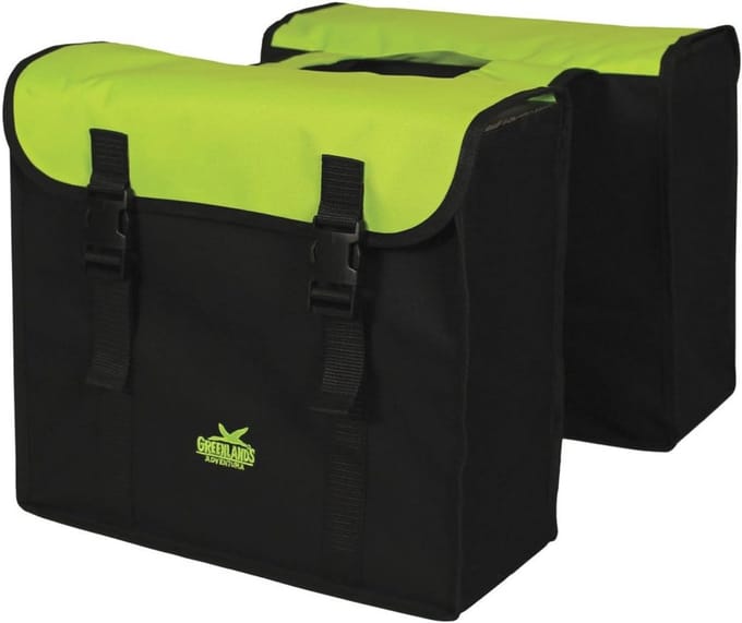 Dubbele bagagedragertas 35L zwart voor fietsen