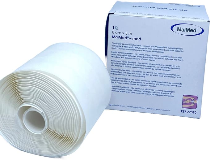 non-woven pleister op rol - 8cm x 5m - Maimed